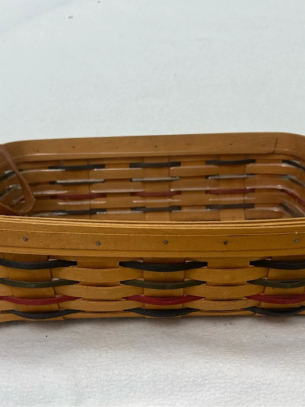 Longaberger Pantry Basket 13854 with Leather Handles